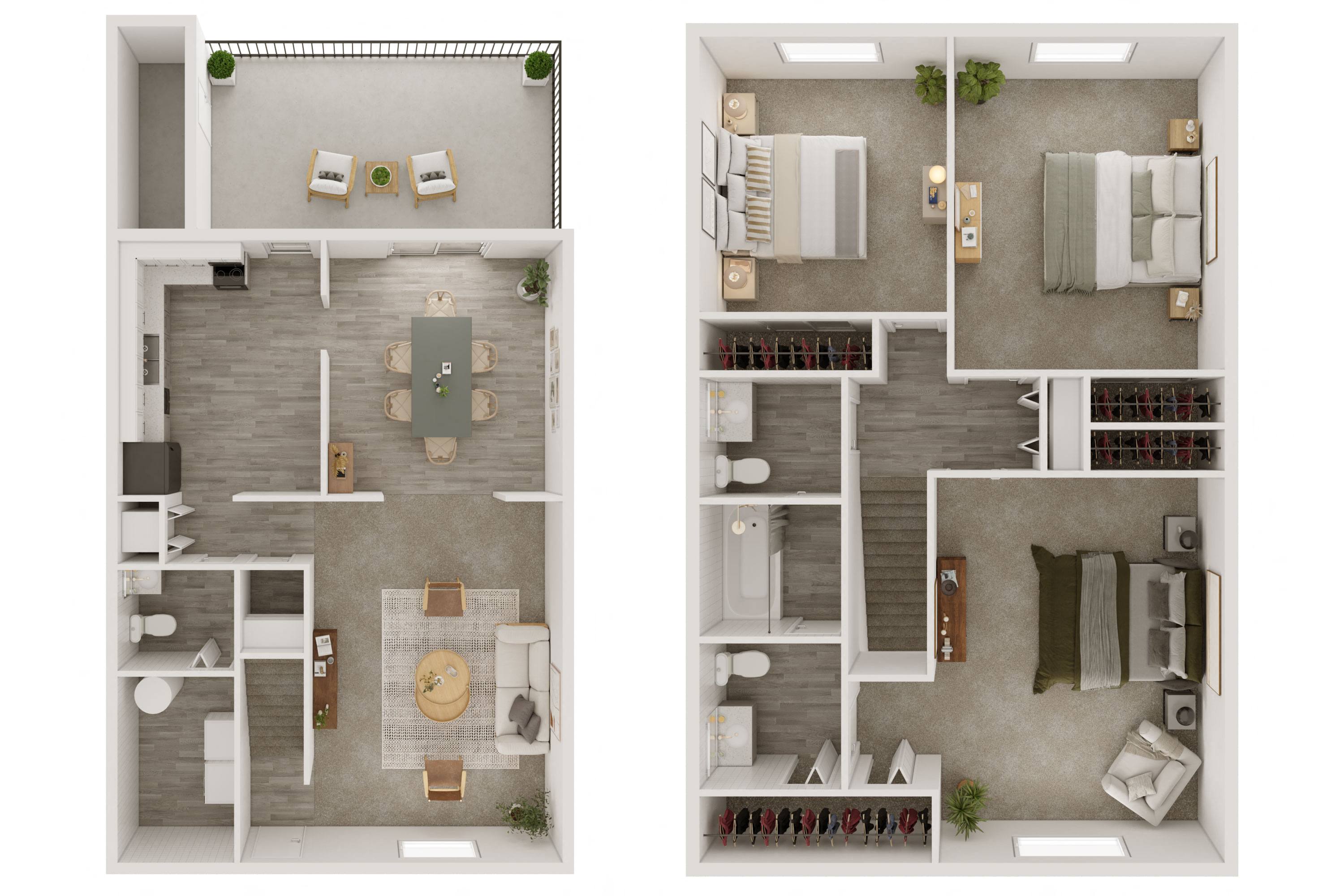 Floor plan for 3 beds, 1.5 baths, 1595 sqft
